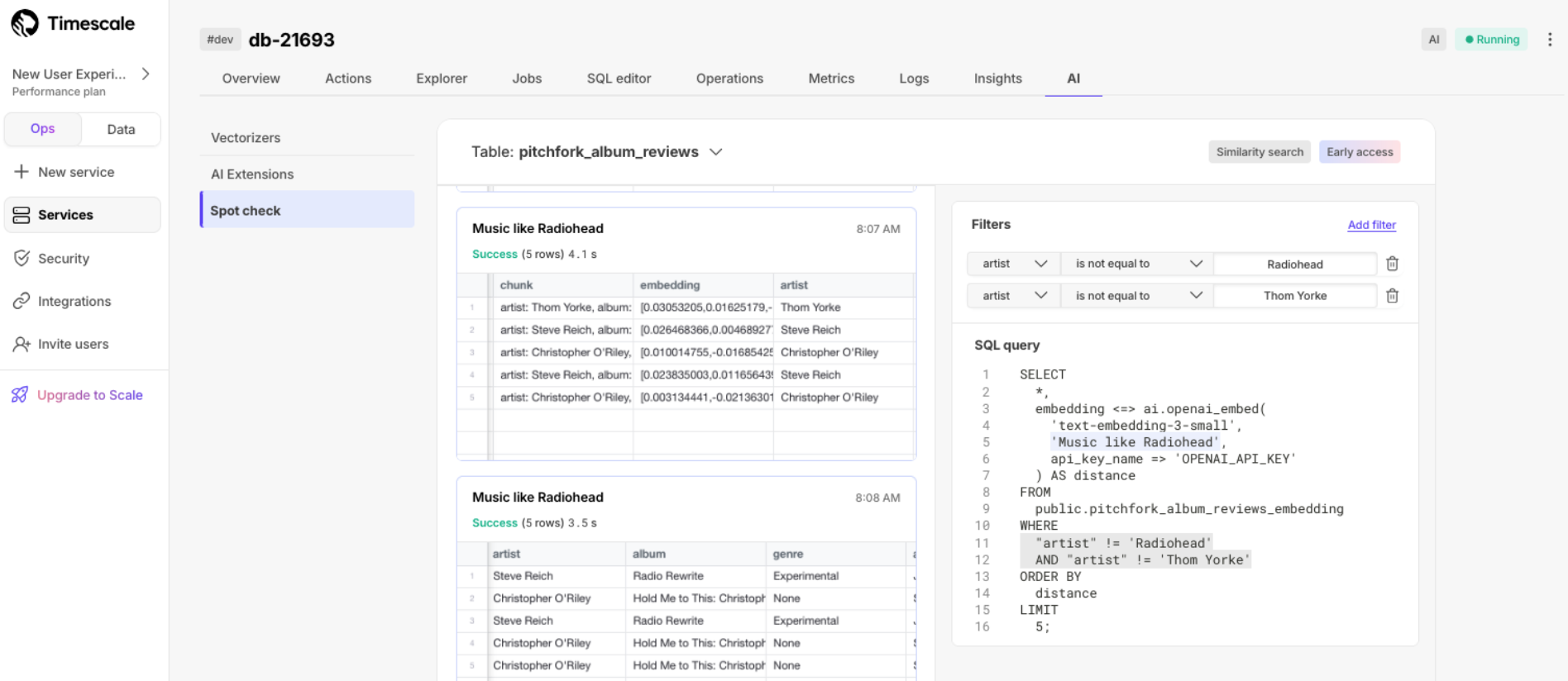 Embedding Quality Inspection