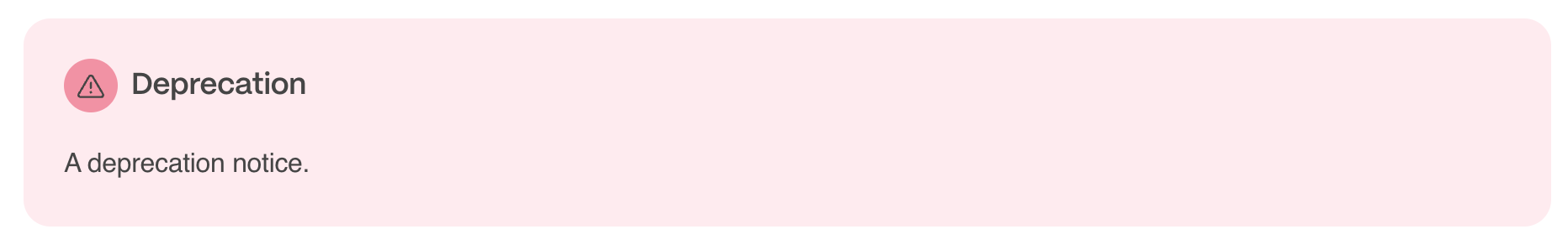 Deprecated highlight