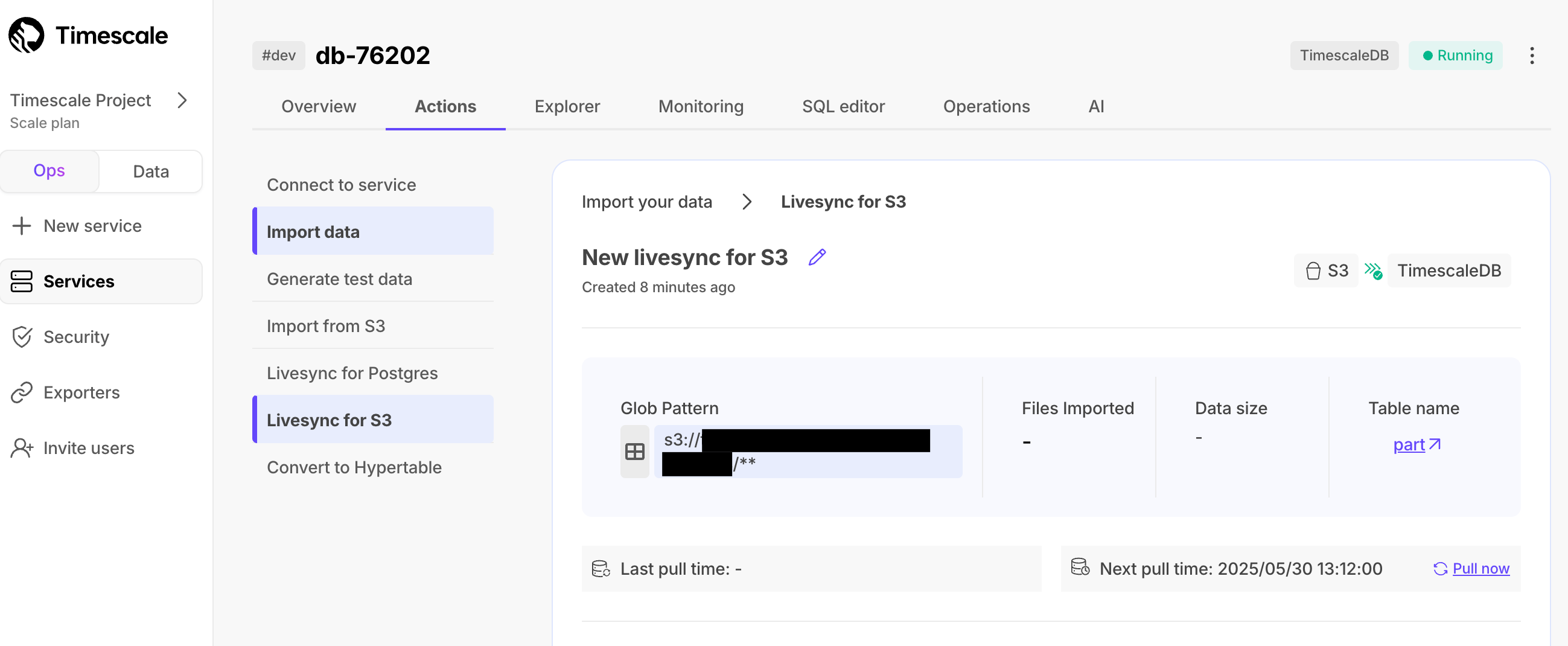 Livesync view status