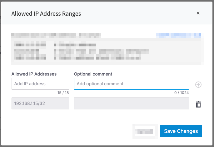 Add a new allowed incoming IP address for Managed Service for TimescaleDB services