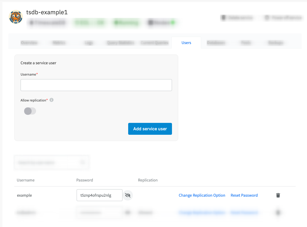 Add a new MST service user