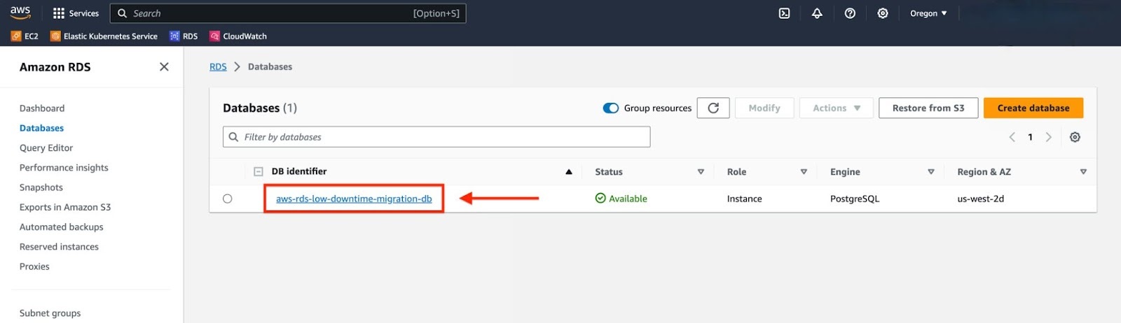 RDS instances