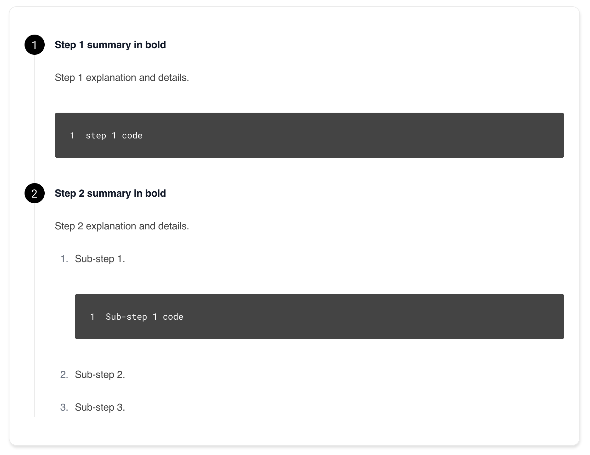 Procedure example