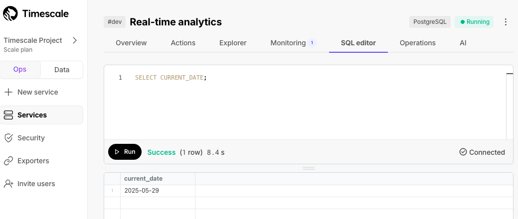 Run a simple query