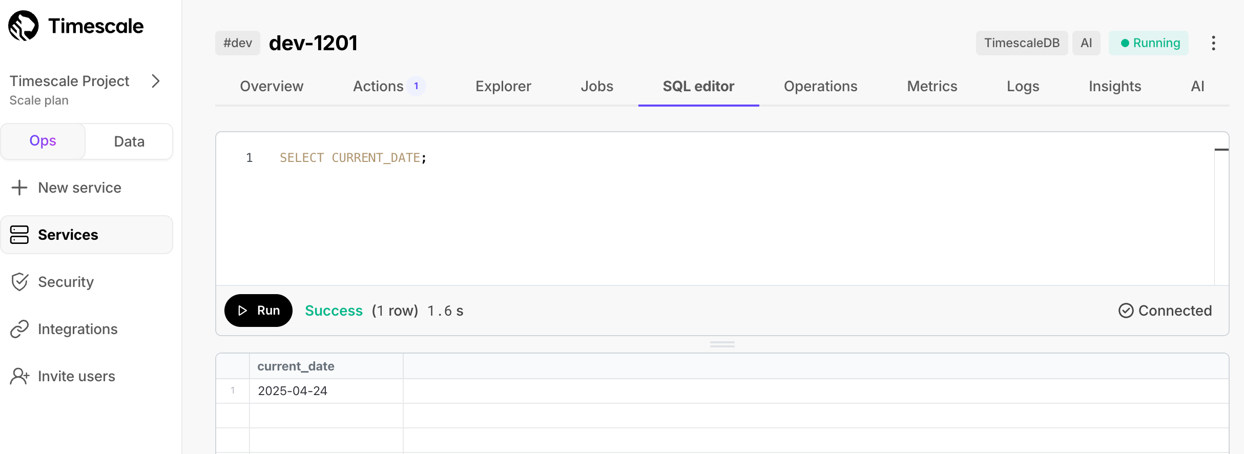 Run a simple query