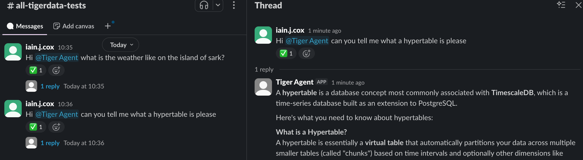Query Tiger Agent