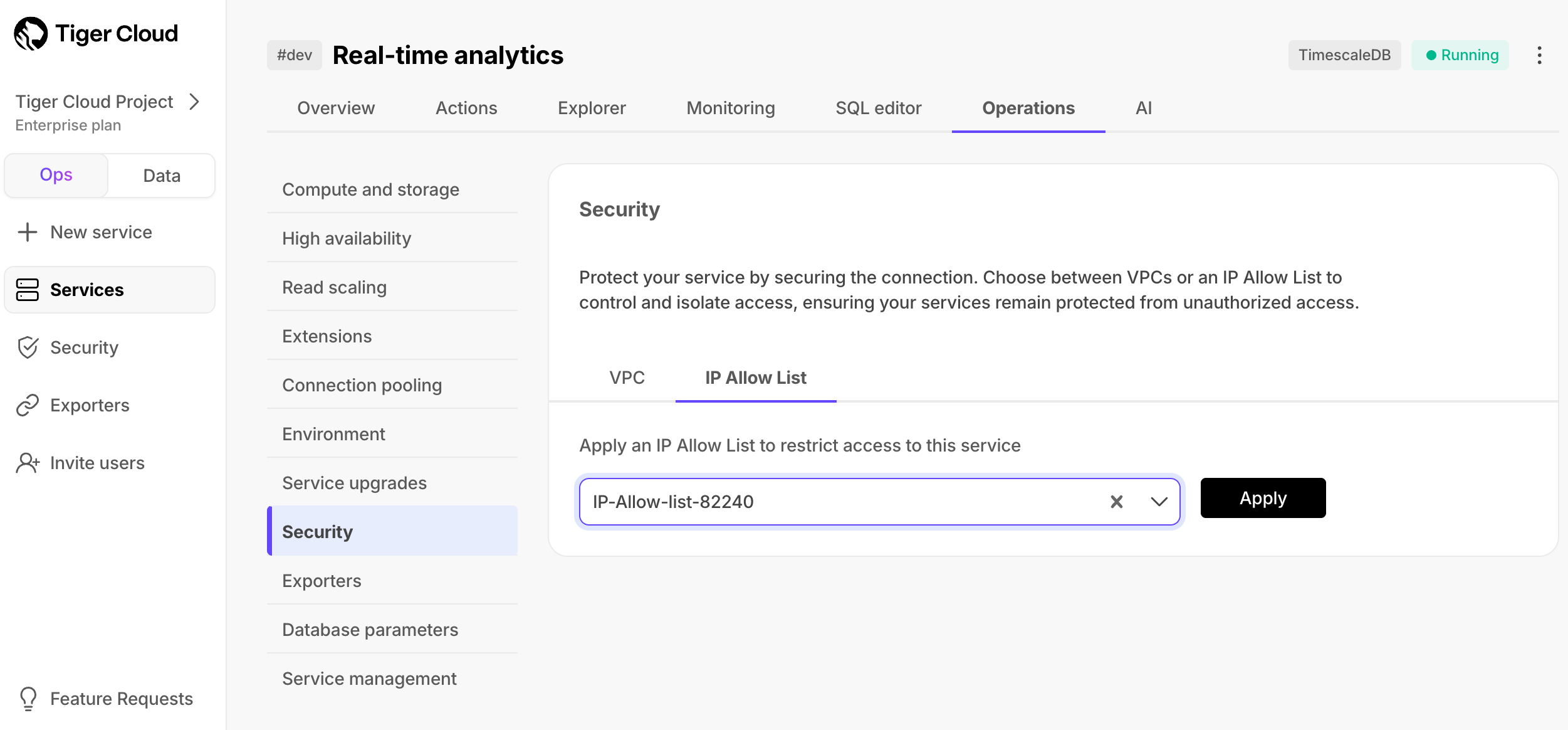 Attach IP allow list