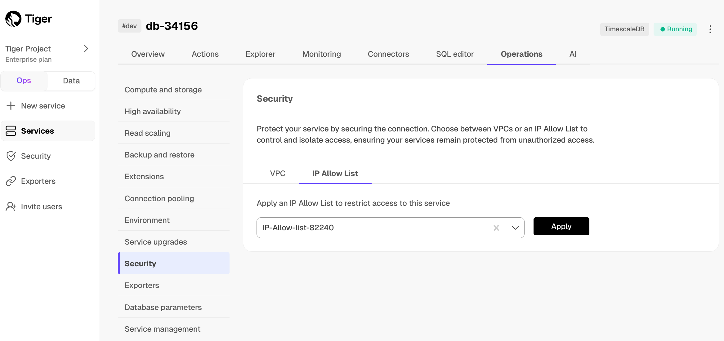 Attach IP allow list