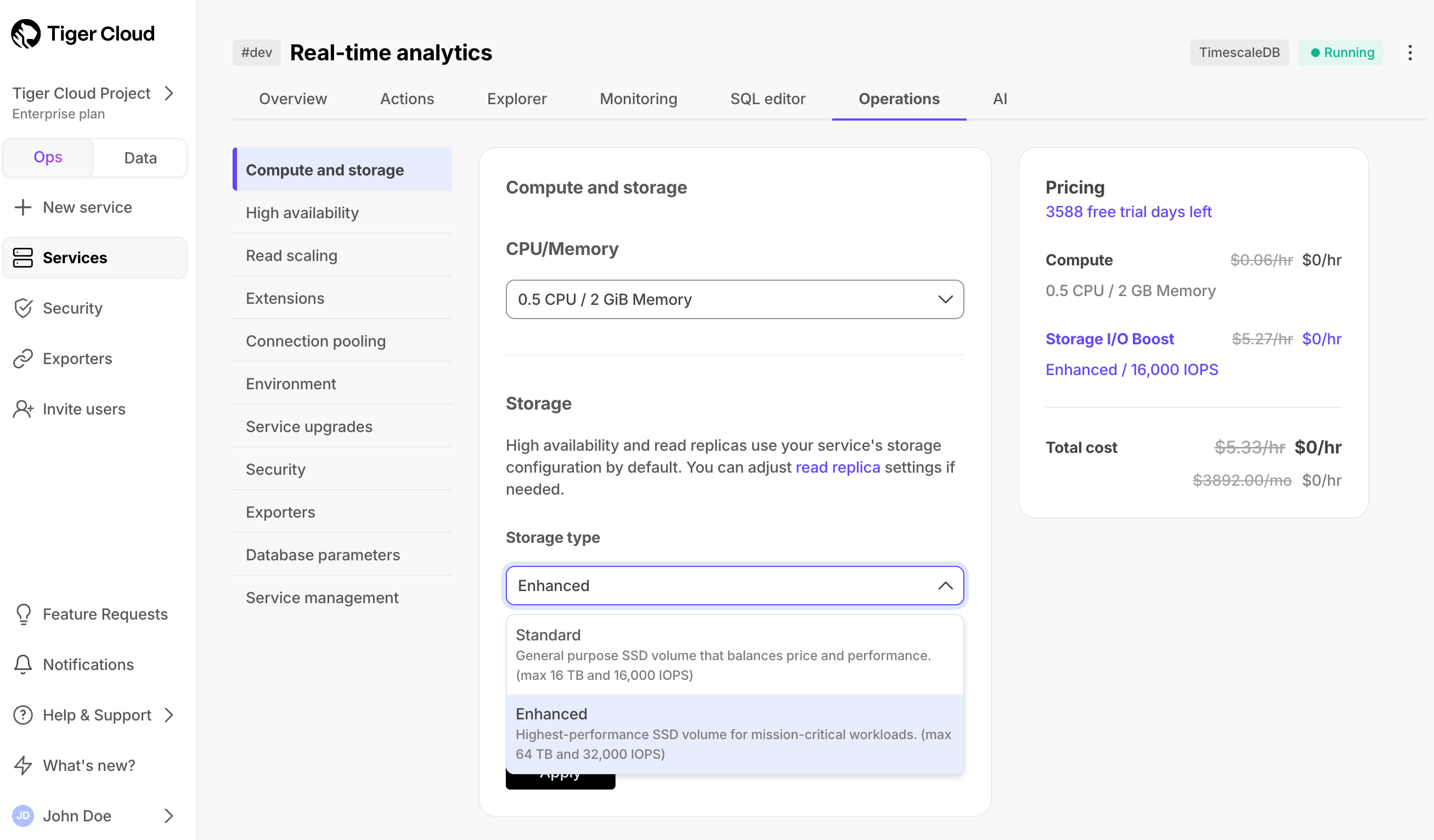 Enhanced storage in Tiger Cloud