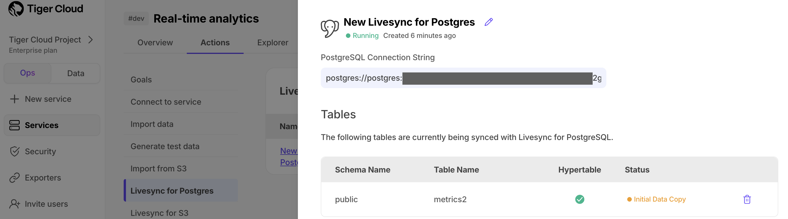 livesync view status