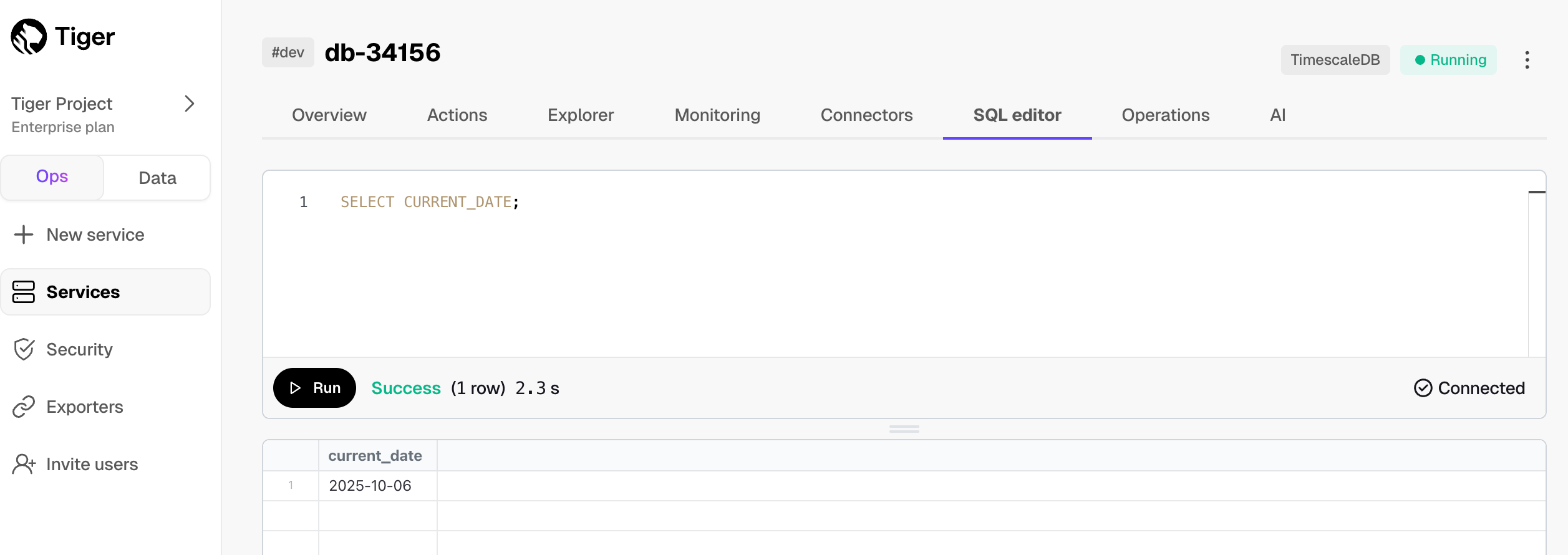 Run a simple query