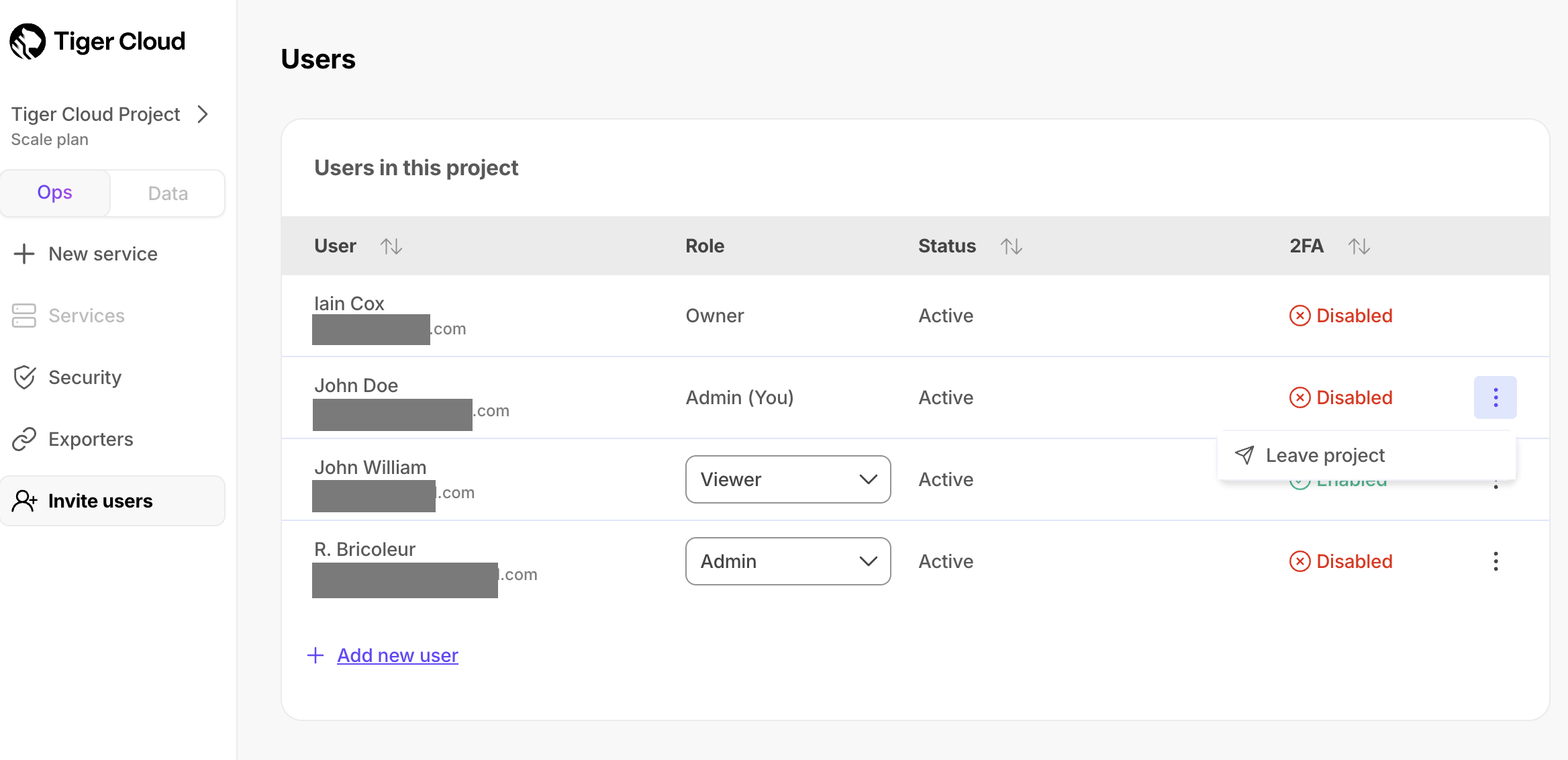 Leave a project in $CONSOLE
