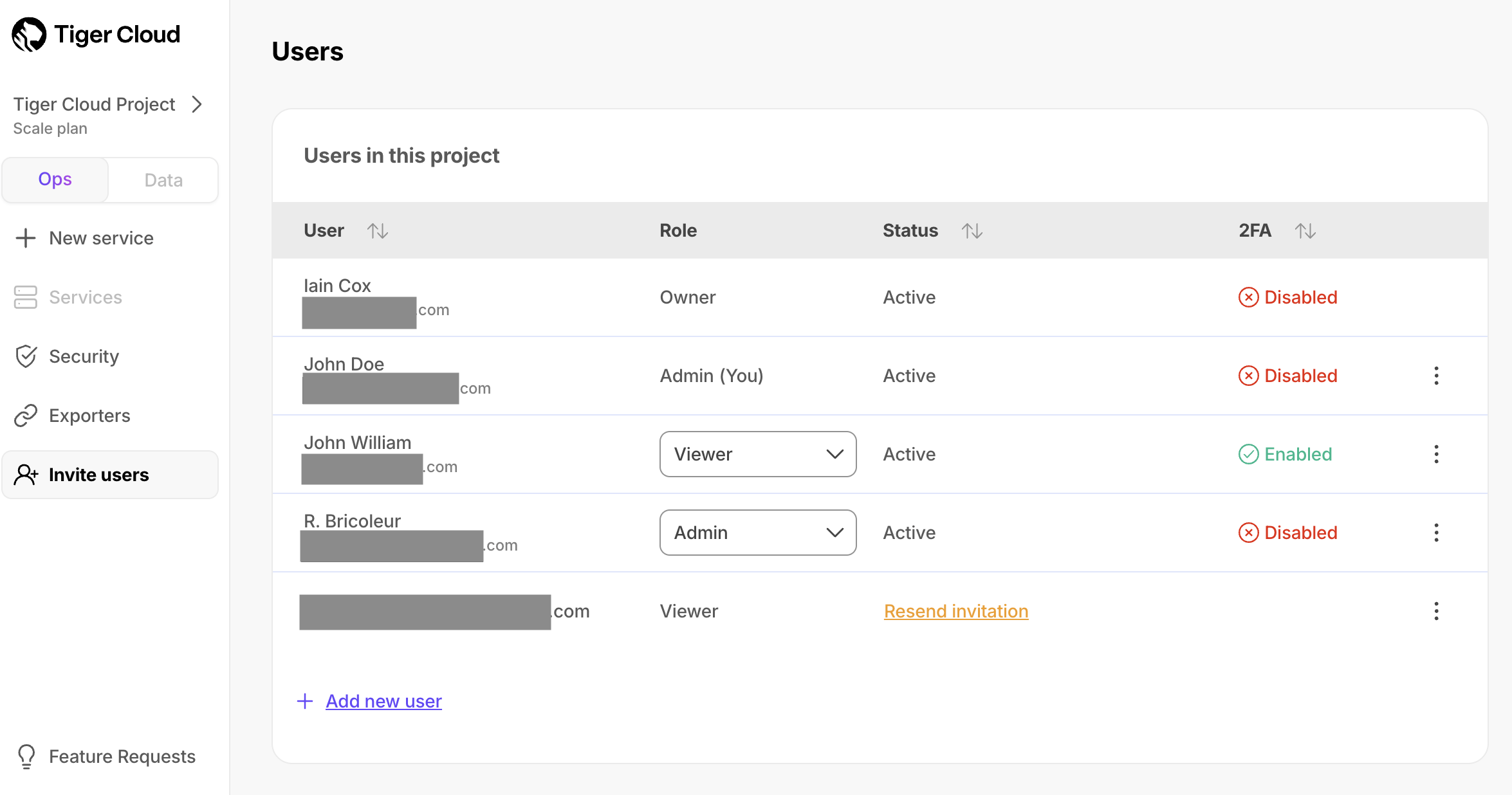 Resend a user invitation in $CONSOLE