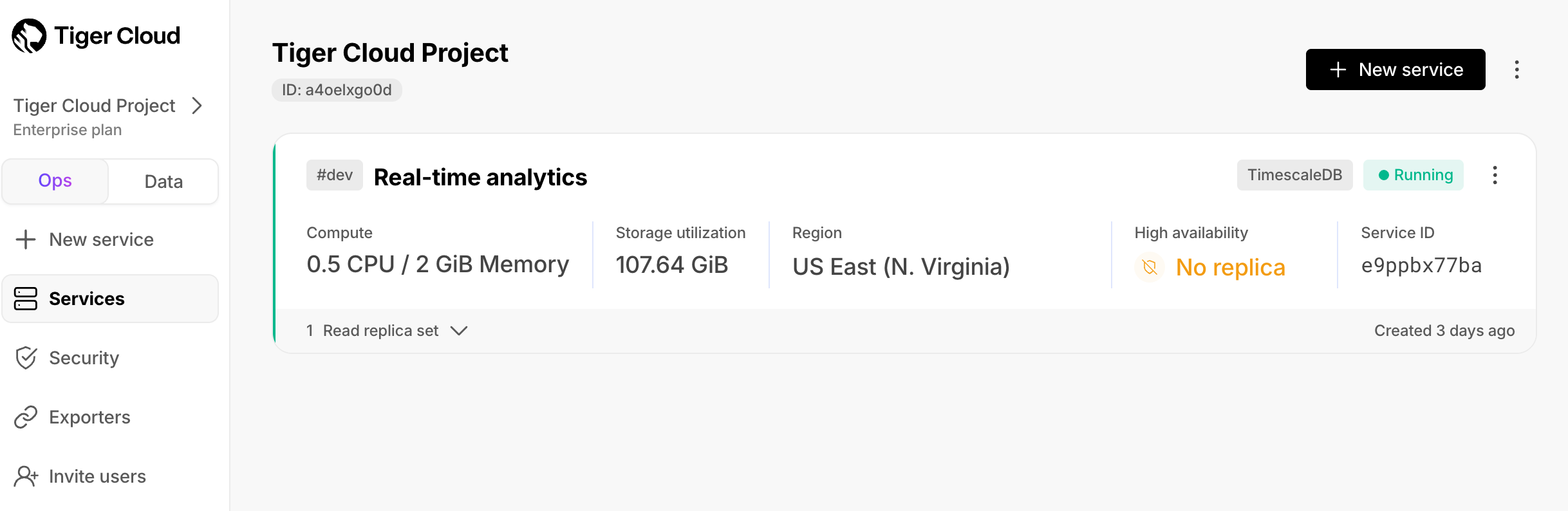 Check Tiger Cloud service is running