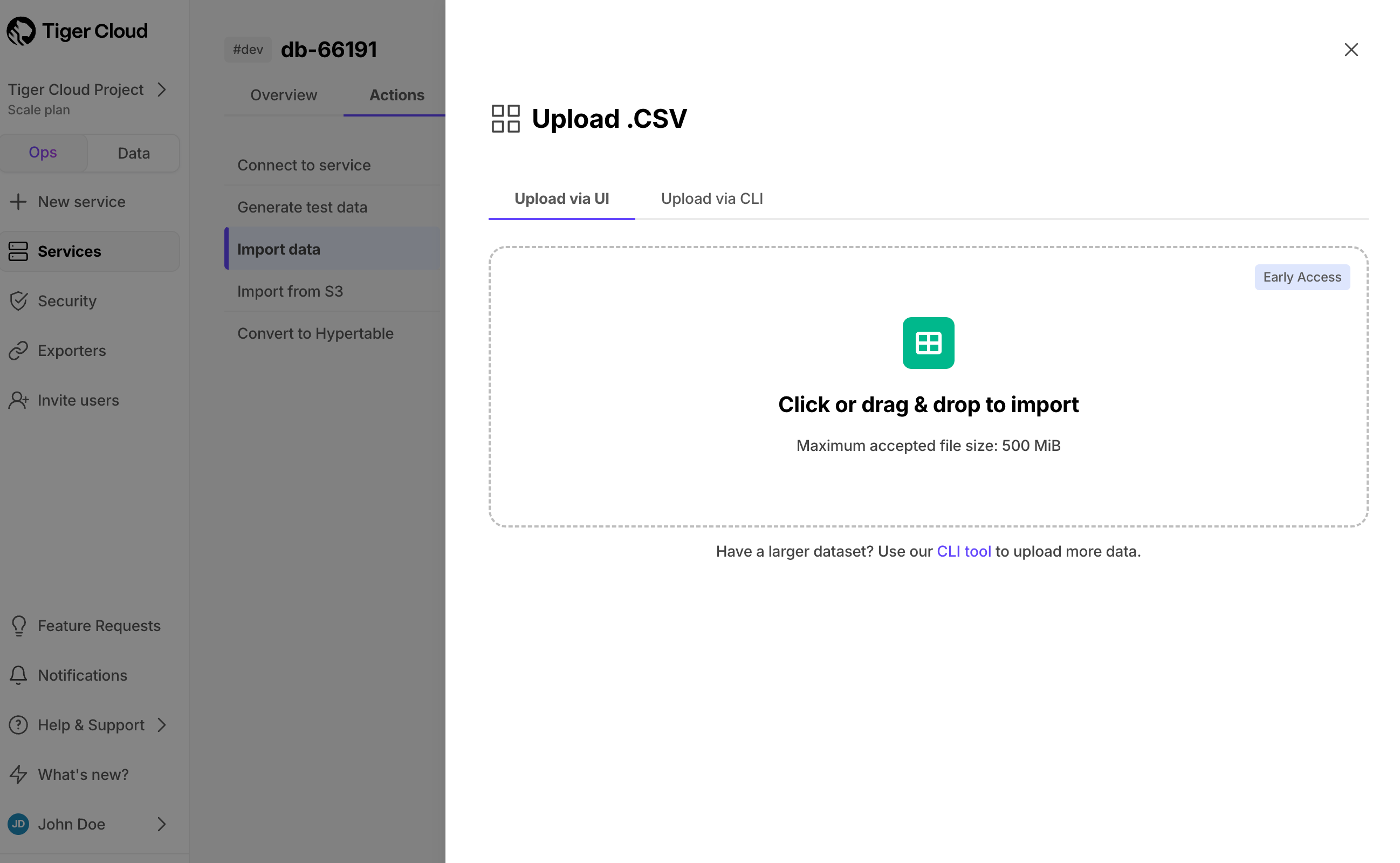 Import from CSV into Tiger Cloud