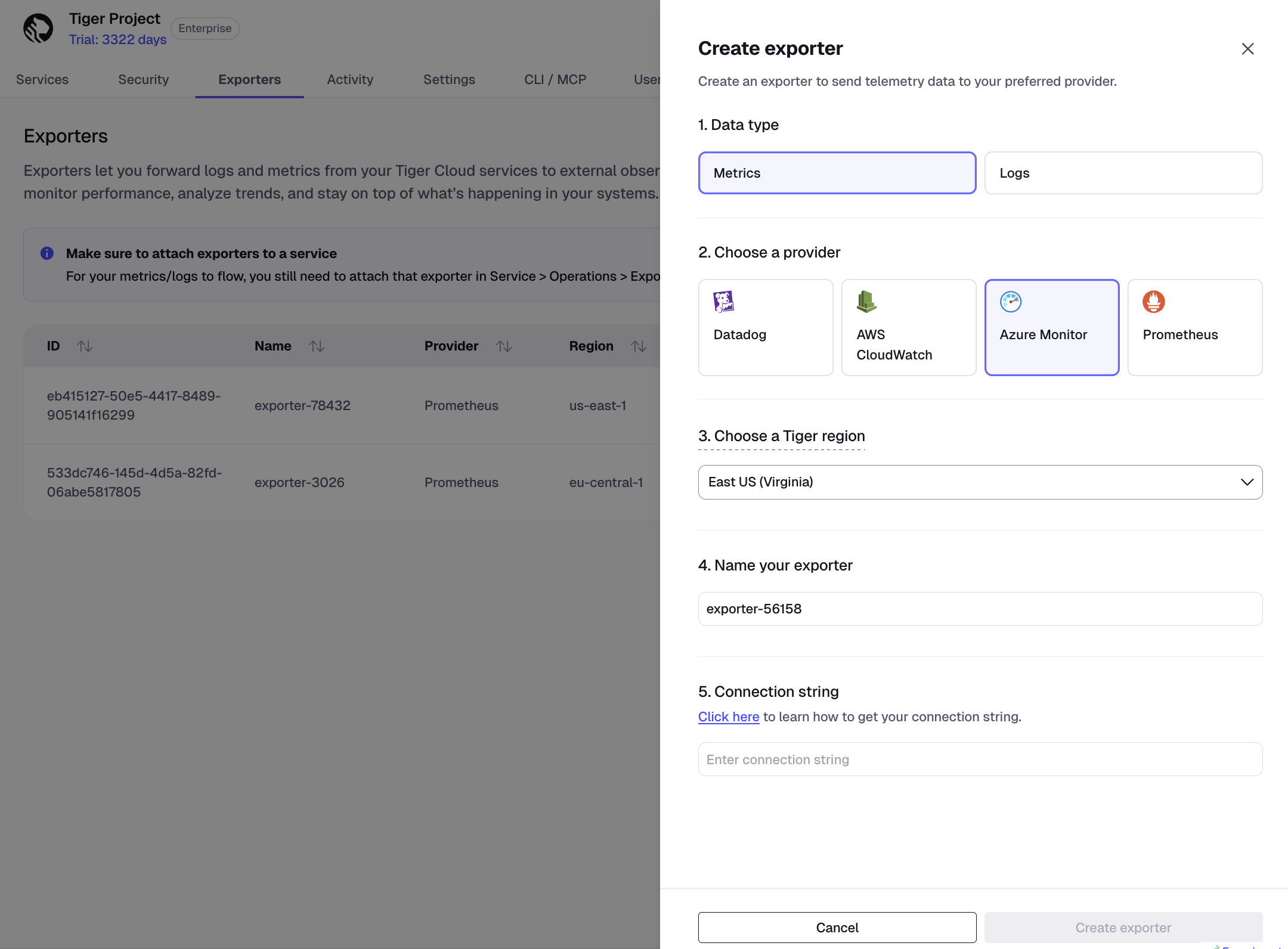 Add Azure Monitor exporter