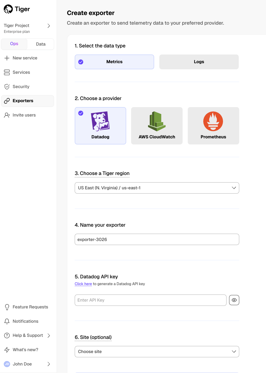 Add Datadog exporter