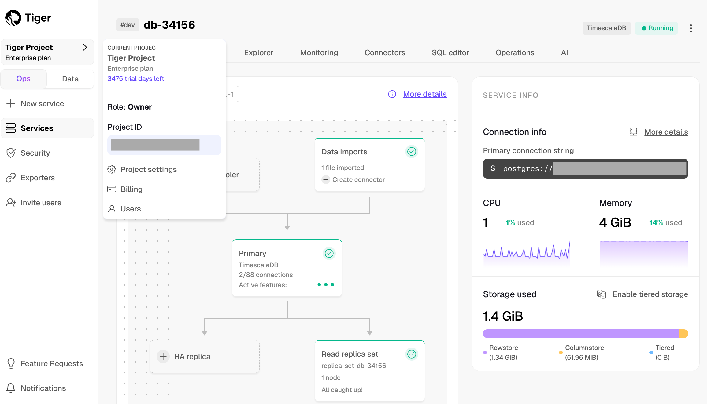 Retrive the project id in $CONSOLE