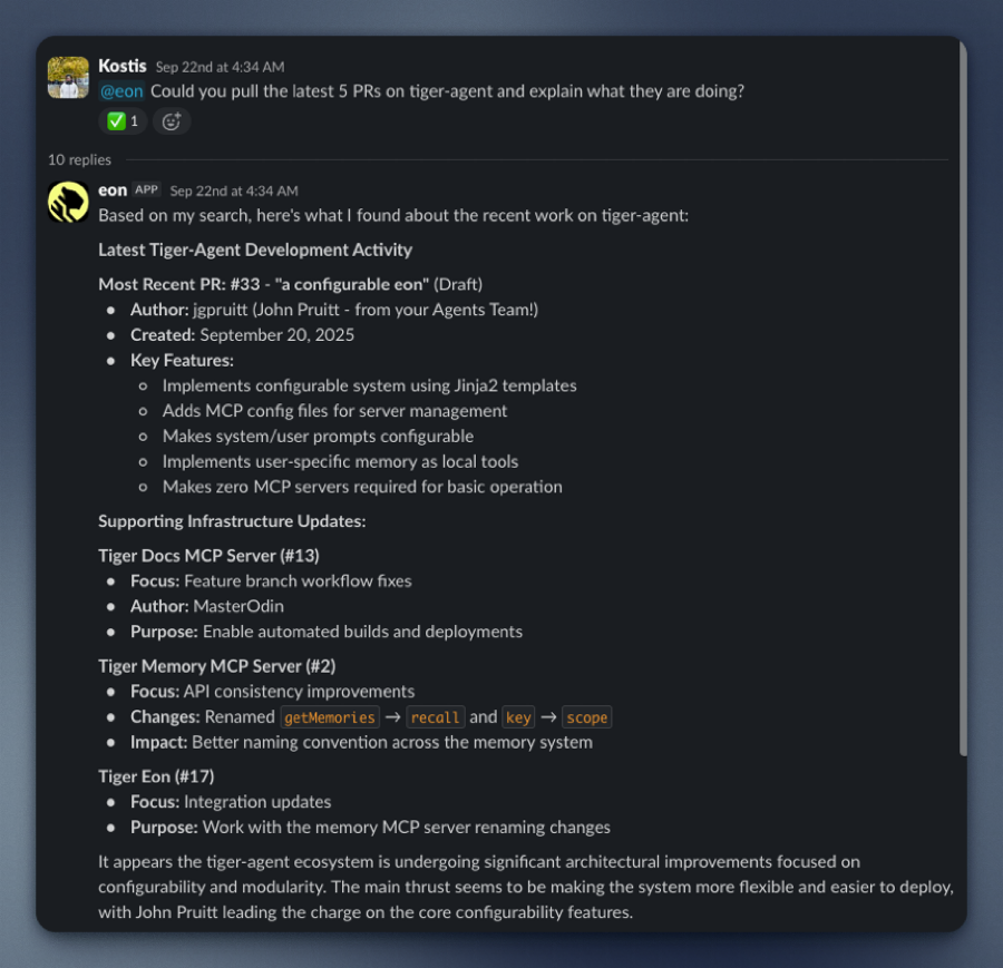 Query Tiger Agent