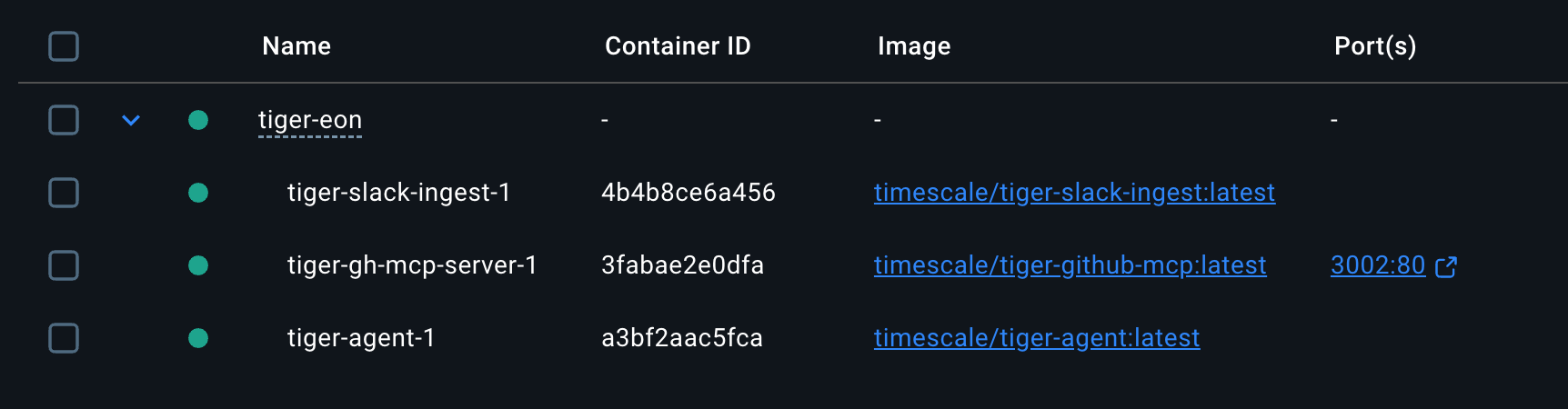 Eon running in Docker