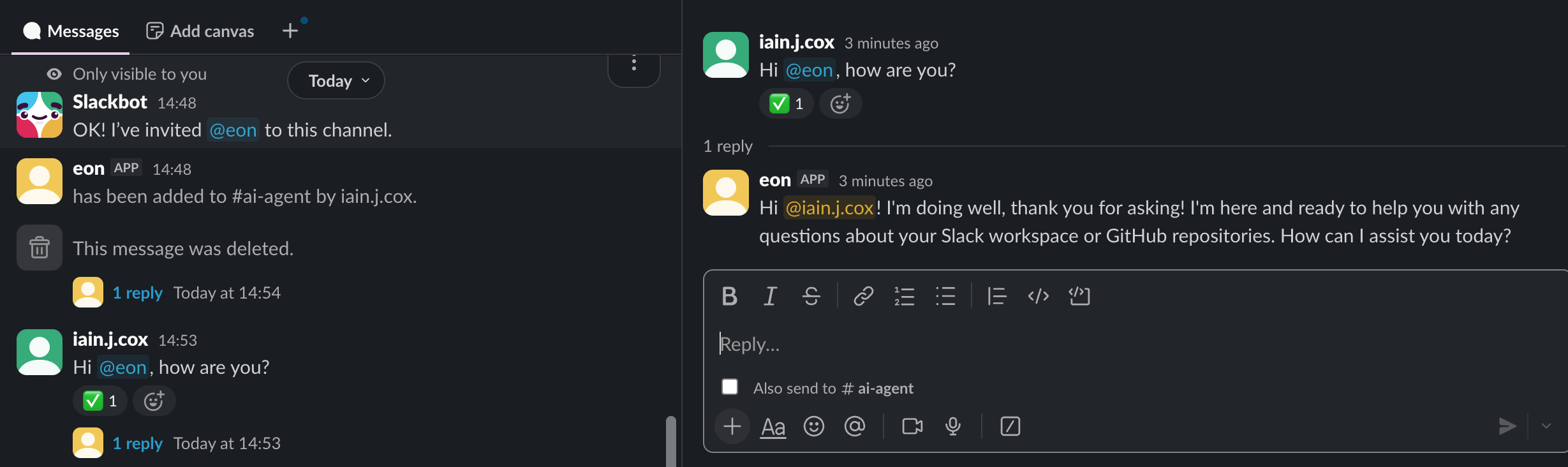 Eon running in Docker