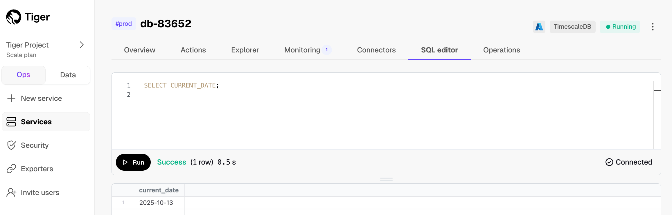 Run a simple query
