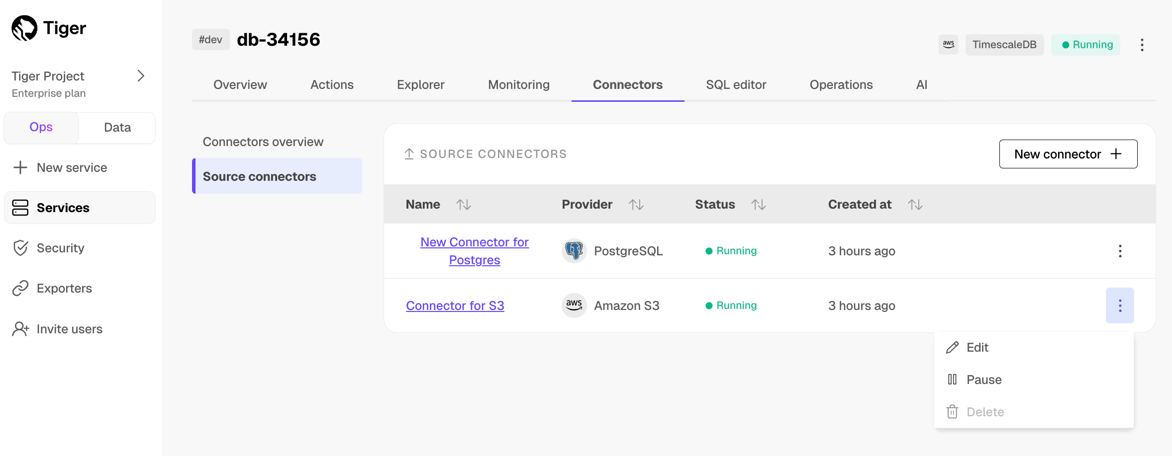 Edit S3 connector