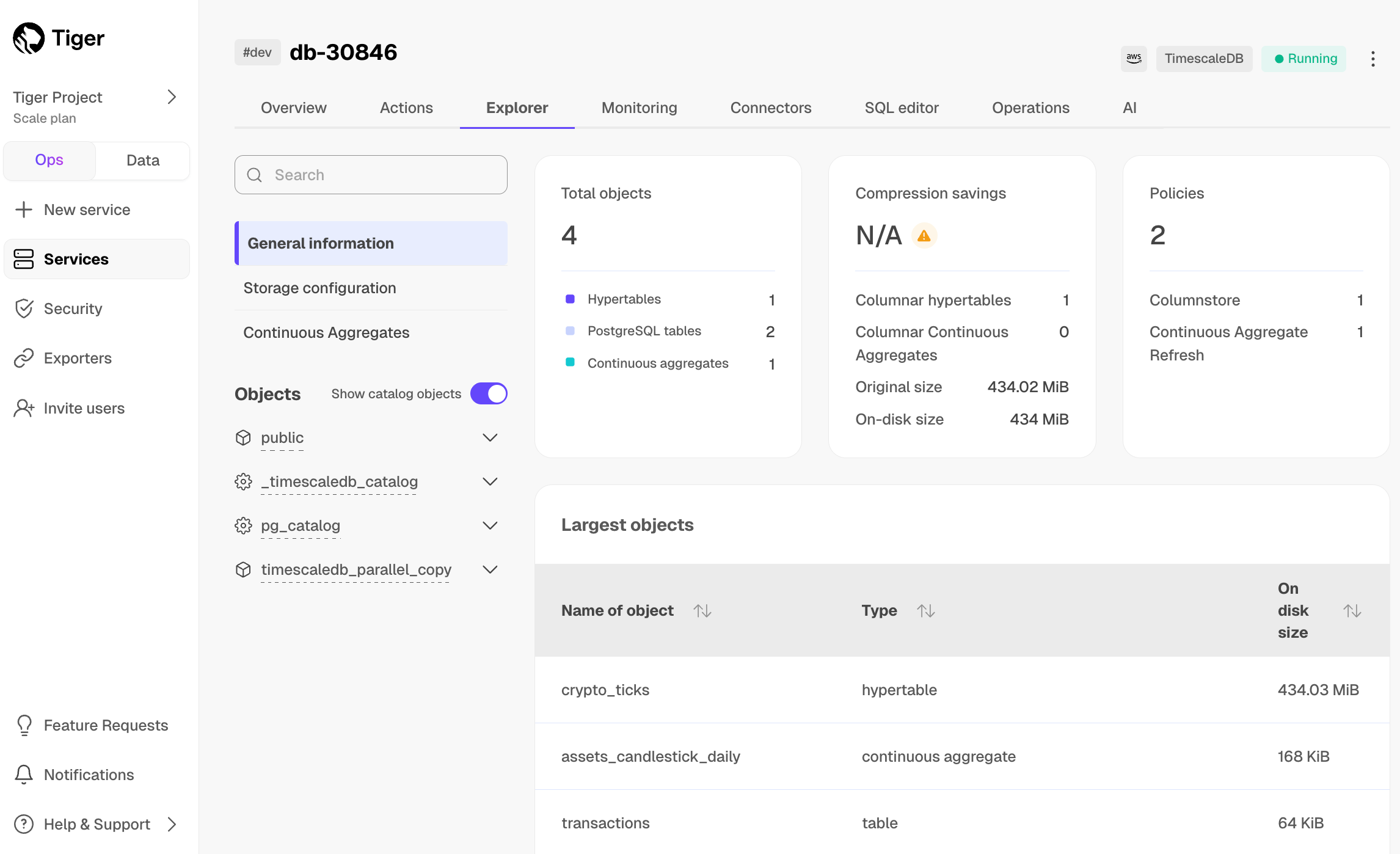 Service explorer
