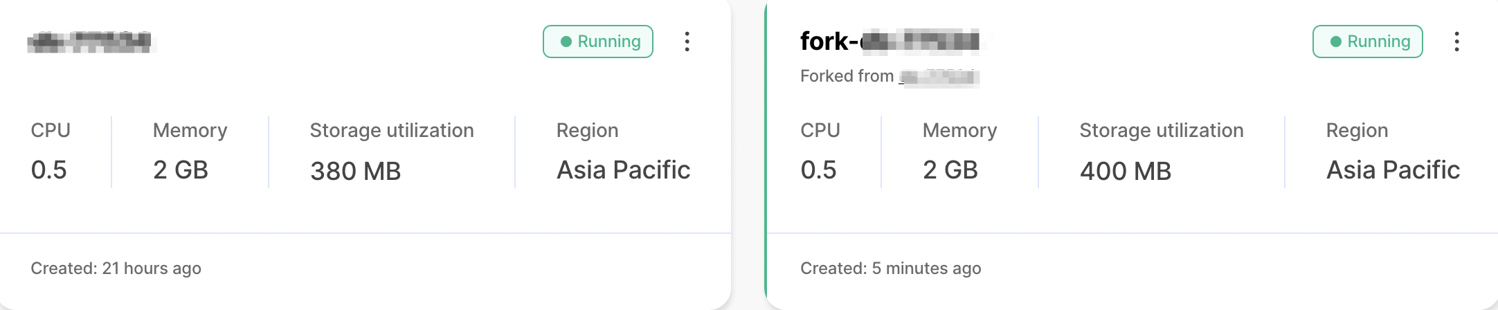 Fork a Timescale service